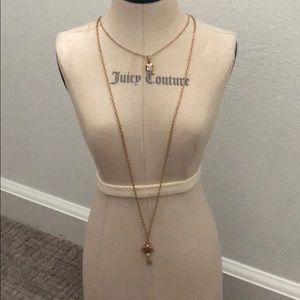 EUC Juicy Couture Double Strand Key Necklace